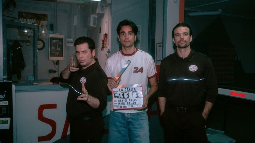 Daniel Arias junto a Jon Arias y Víctor Castilla